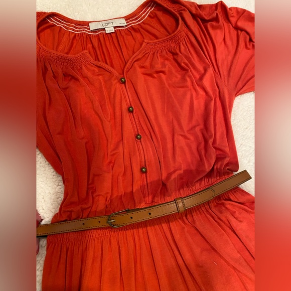 LOFT knit dress with belt - Picture 3 of 4